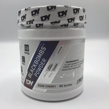 Dorian Yates Black Bombs Powder, Sour Cherry - 300 grams | High-Quality Pre & Post Workout | MySupplementShop.co.uk