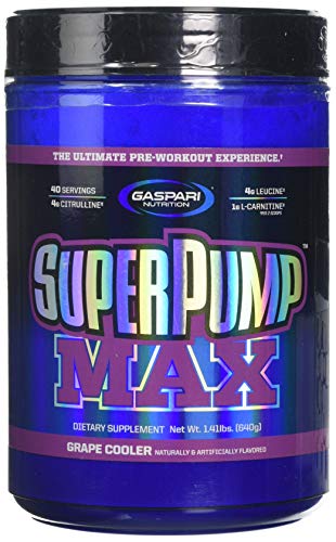 Gaspari Nutrition SuperPump Max 640g Grape Cooler - Nitric Oxide Boosters at MySupplementShop by Gaspari Nutrition