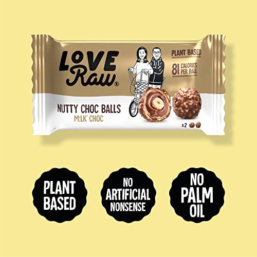 LoveRaw Nutty Choc Balls - Milk Choc 9x28g Milk Choc - Health Foods at MySupplementShop by LoveRaw