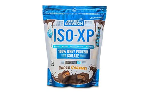 Applied Nutrition ISO XP Whey Isolate - Whey Protein Isolate Powder ISO-XP Funky Yummy Flavours (1kg - 40 Servings) (Choco Caramel) | High-Quality Blocks & Bars | MySupplementShop.co.uk