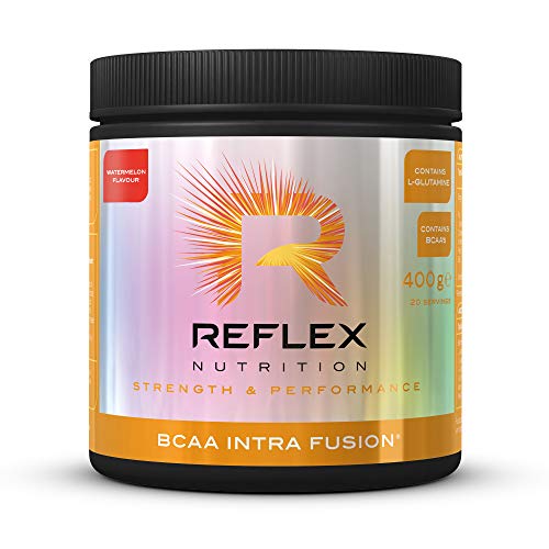 Reflex Nutrition BCAA Intra Fusion Intra Workout 10g BCAA's per serving 5g L-Glutamine Vitamin B6 (Watermelon) (400g) | High-Quality BCAAs | MySupplementShop.co.uk