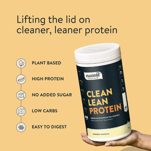 Nuzest Clean Lean Protein - Smooth Vanilla - Vegan, Natural 1kg - Sports Nutrition at MySupplementShop by Nuzest