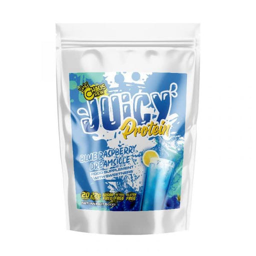 Chaos Crew Juicy Protein Blue Raspberry Dreamsicle 500g | High-Quality Protein Bars | MySupplementShop.co.uk