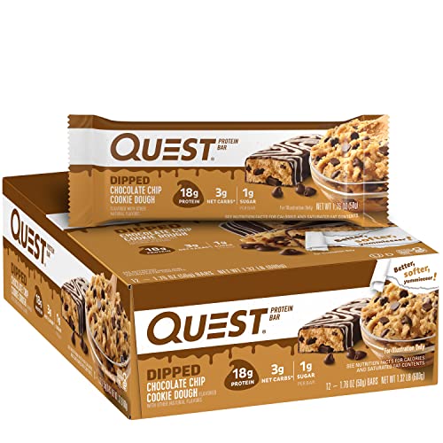 Quest Nutrition Bar 12x50g Chocolate Dipped Cookie Dough | High-Quality Health Foods | MySupplementShop.co.uk