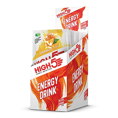 HIGH5 Energy Hydration Drink Refreshing Mix of Carbohydrates and Electrolytes (Orange 12 x 47g) | High-Quality Energy Drinks | MySupplementShop.co.uk
