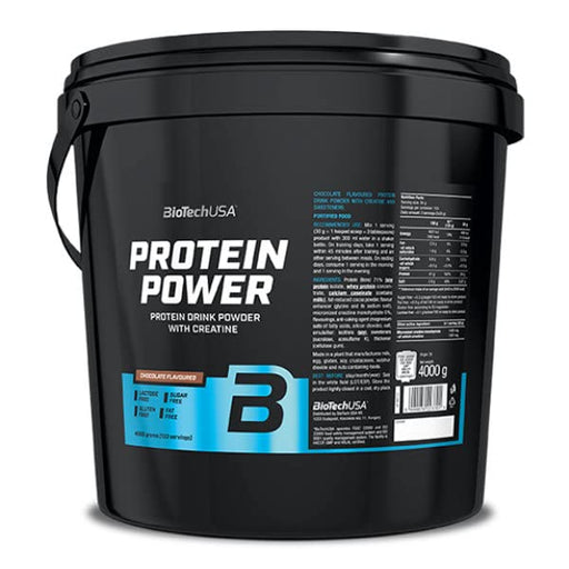 BioTechUSA Protein Power, Strawberry Banana - 4000 grams | High-Quality Protein | MySupplementShop.co.uk