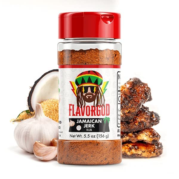 FlavorGod Jamaican Jerk Rub - 156g | High-Quality Health Foods | MySupplementShop.co.uk