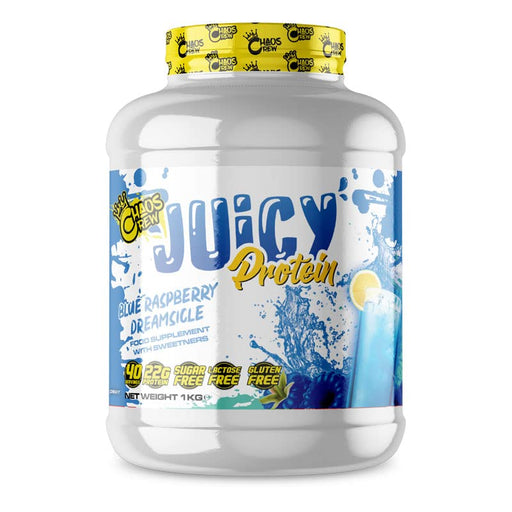 Chaos Crew Juicy Protein Blue Raspberry Dreamsicle 1kg | High-Quality Protein Bars | MySupplementShop.co.uk