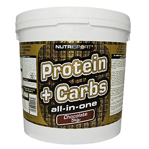 NutriSport Protein + Carbs 5Kg Strawberry | High-Quality Sports Nutrition | MySupplementShop.co.uk