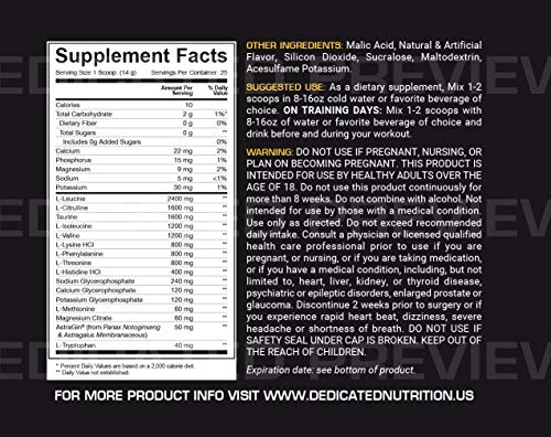 Dedicated Nutrition YEAAH 350g - BCAA Supplement at MySupplementShop by Dedicated Nutrition