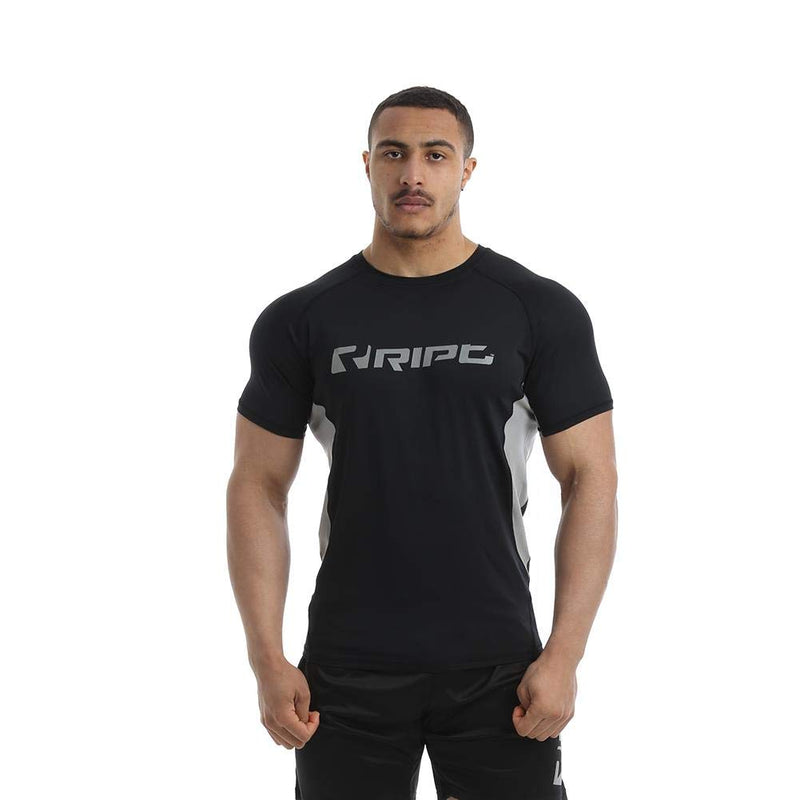 RIPT Contrast Performance T-Shirt S Black - Gym Apparel at MySupplementShop by Ript Performance