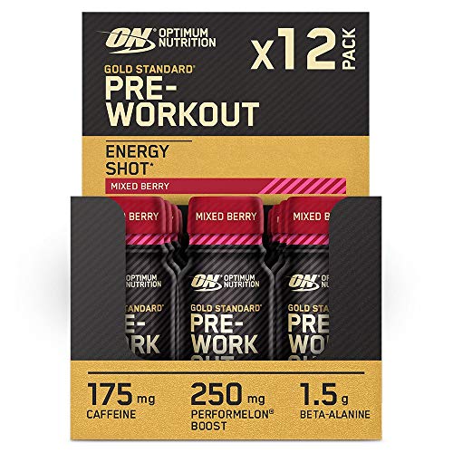 Optimum Nutrition Gold Standard Pre Workout Shot 12x60ml Mixed Berry - Sports Nutrition at MySupplementShop by Optimum Nutrition