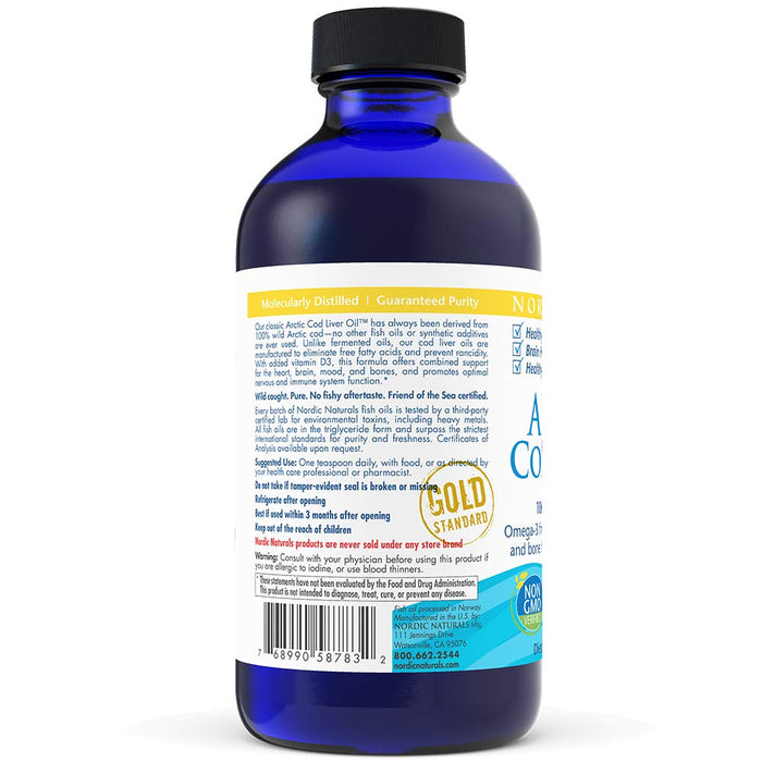 Nordic Naturals Arctic Cod Liver Oil, 1060mg Strawberry - 237 ml. - Health and Wellbeing at MySupplementShop by Nordic Naturals