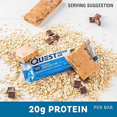 Quest Nutrition Quest Bar 12x60g Oatmeal Choc Chip | High-Quality Protein Bars | MySupplementShop.co.uk