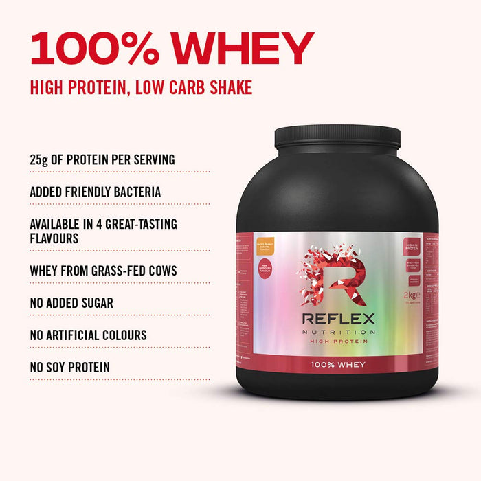 Reflex Nutrition 100% Whey, Chocolate - 2000 grams - Protein at MySupplementShop by Reflex Nutrition