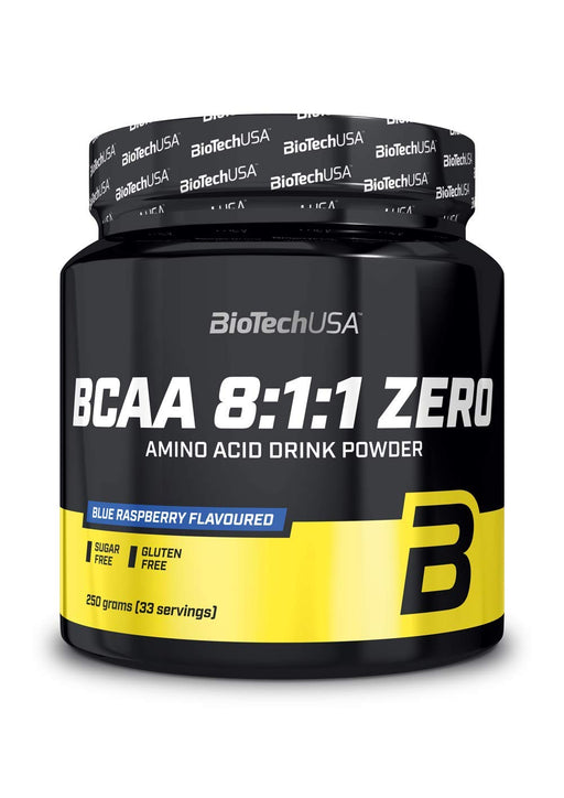 BioTechUSA BCAA 8:1:1 Zero, Blue Raspberry - 250 grams | High-Quality Amino Acids and BCAAs | MySupplementShop.co.uk
