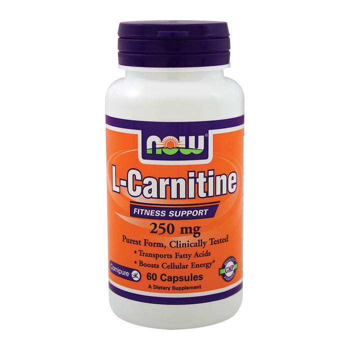 NOW Foods L-Carnitine, 250mg - 60 vcaps - Amino Acids and BCAAs at MySupplementShop by NOW Foods