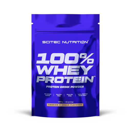 SciTec 100% Whey Protein, Cookies & Cream - 1000 grams | High-Quality Protein | MySupplementShop.co.uk