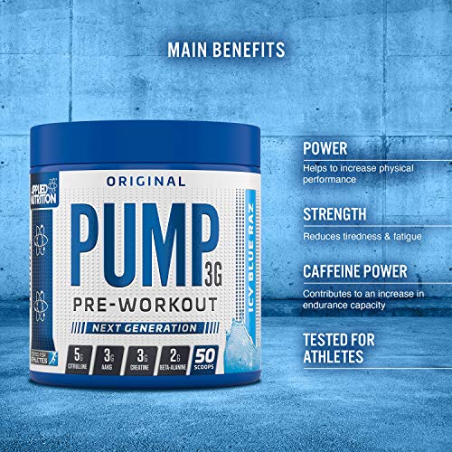 Applied Nutrition PUMP 3G Pre-Workout 375g - With Caffeine for Enhanced Focus & Performance - Pre Workout at MySupplementShop by Applied Nutrition