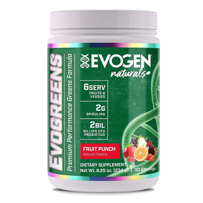 Evogen Evogreens Naturals Fruit Punch  234g - Health and Wellbeing at MySupplementShop by Evogen