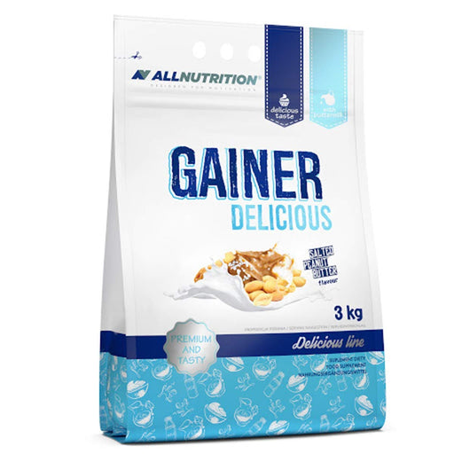 Allnutrition Gainer Delicious, Strawberry - 3000 grams | High-Quality Weight Gainers & Carbs | MySupplementShop.co.uk