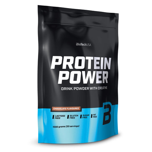 BioTechUSA Protein Power, Chocolate - 1000 grams | High-Quality Protein | MySupplementShop.co.uk