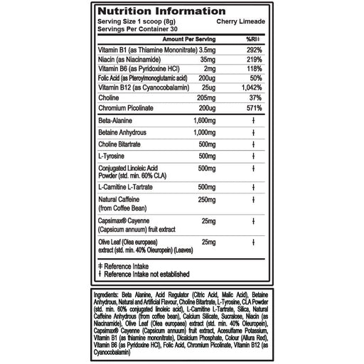 EVLution Nutrition ENGN Shred, Cherry Limeade - 249 grams | High-Quality Pre & Post Workout | MySupplementShop.co.uk