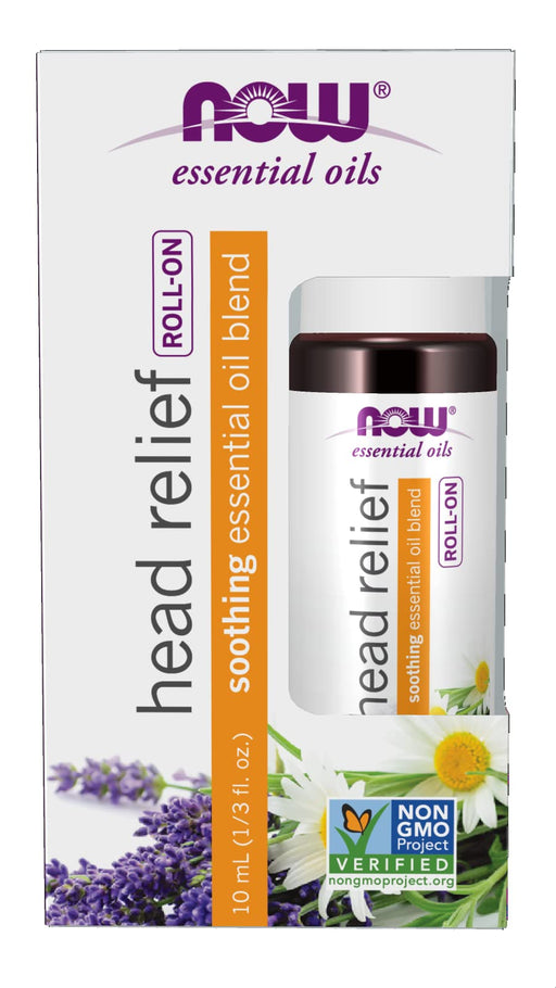 NOW Foods Essential Oil, Head Relief Blend Roll-On - 10 ml. | High-Quality Health and Wellbeing | MySupplementShop.co.uk
