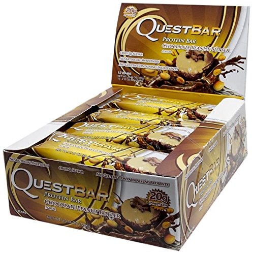 Quest Bar 12 x 60g Chocolate Peanut | High-Quality Cereal Bars | MySupplementShop.co.uk