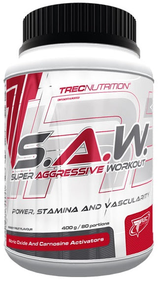 Trec Nutrition S.A.W. Powder, Wildberry - 400 grams | High-Quality Nitric Oxide Boosters | MySupplementShop.co.uk