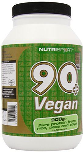 Nutrisport 90+ Protein Vegan Unflavoured 908g | High-Quality Sports Nutrition | MySupplementShop.co.uk