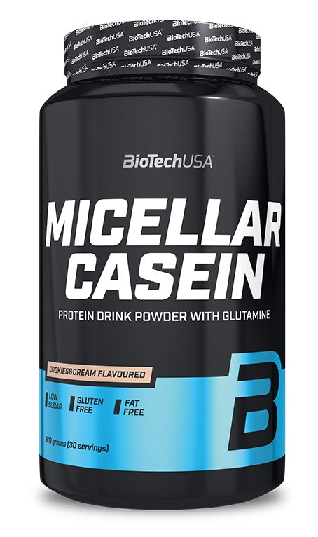 BioTechUSA Micellar Casein, Strawberry - 908 grams | High-Quality Protein | MySupplementShop.co.uk