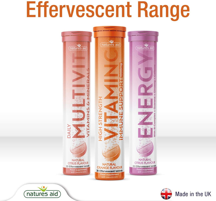Natures Aid 1000mg Vitamin C Effervescent 20 Tablets | High-Quality Vitamins & Supplements | MySupplementShop.co.uk