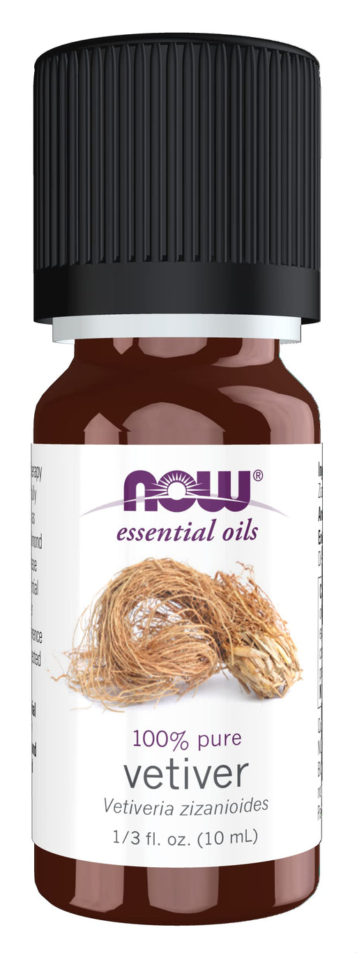 NOW Foods Essential Oil, Vetiver Oil - 10 ml. | High-Quality Sports Supplements | MySupplementShop.co.uk