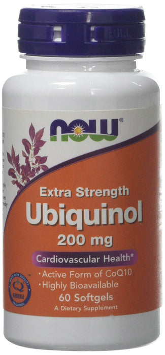 NOW Foods Ubiquinol, 200mg - 60 softgels - Health and Wellbeing at MySupplementShop by NOW Foods