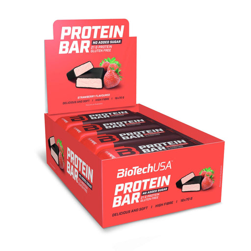 BioTechUSA Protein Bar, Strawberry - 16 x 70g | High-Quality Health Foods | MySupplementShop.co.uk