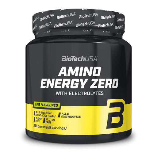 BioTechUSA Amino Energy Zero with Electrolytes, Lime - 360 grams | High-Quality Amino Acids and BCAAs | MySupplementShop.co.uk