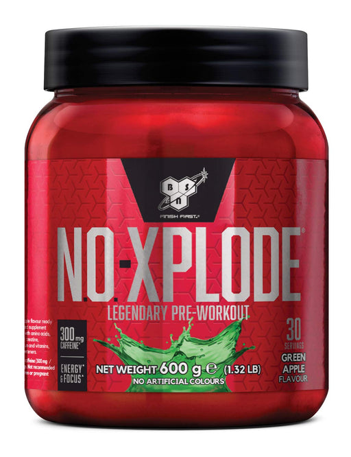 BSN NO Xplode, Green Apple - 600 grams | High-Quality Nitric Oxide Boosters | MySupplementShop.co.uk
