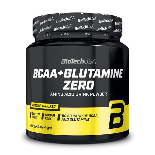 BioTechUSA BCAA + Glutamine Zero, Lemon - 480 grams - Amino Acids and BCAAs at MySupplementShop by BioTechUSA