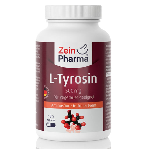 Zein Pharma L-Tyrosine, 500mg - 120 caps | High-Quality Combination Multivitamins & Minerals | MySupplementShop.co.uk