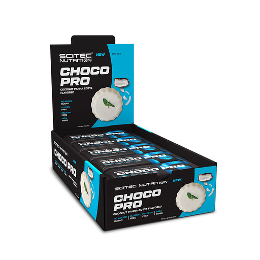 SciTec Choco Pro Bar, Coconut Pannacotta - 20 x 50g | High-Quality Protein Bars | MySupplementShop.co.uk