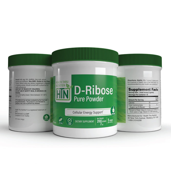 Health Thru Nutrition D-Ribose Pure Powder - 200g | High-Quality Minerals | MySupplementShop.co.uk