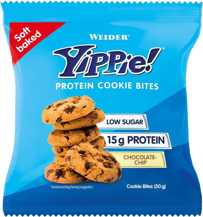 Weider Yippie! Protein Cookie, Chocolate Chip - 6 x 50g - Health Foods at MySupplementShop by Weider