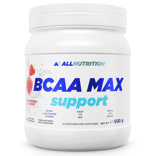 Allnutrition BCAA Max Support, Strawberry - 500g | High-Quality Amino Acids and BCAAs | MySupplementShop.co.uk
