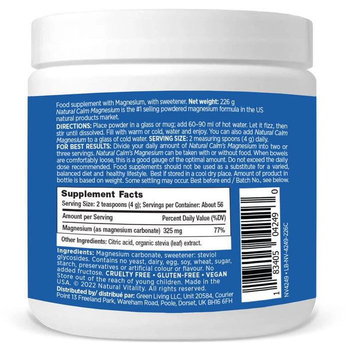 Natural Vitality Natural Calm Unflavored  226g - Magnesium at MySupplementShop by Natural Vitality