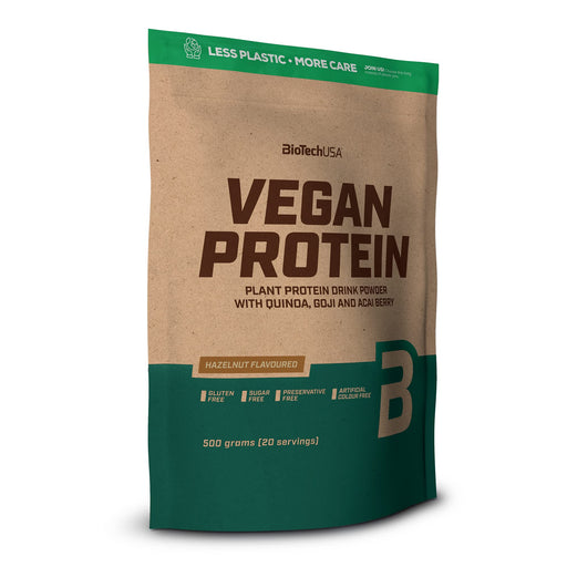 BioTechUSA Vegan Protein, Hazelnut - 500g | High-Quality Protein Blends | MySupplementShop.co.uk