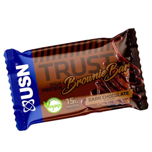 USN Trust Vegan Brownie 12x60g Dark Chocolate | High-Quality Health Foods | MySupplementShop.co.uk