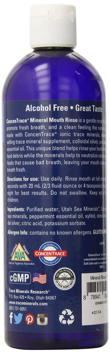 Trace Minerals ConcenTrace Mineral Mouth Rinse, Mint - 473 ml. - Beauty at MySupplementShop by Trace Minerals