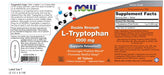 NOW Foods L-Tryptophan, 1000mg Double Strength - 60 tabs - Amino Acids and BCAAs at MySupplementShop by NOW Foods