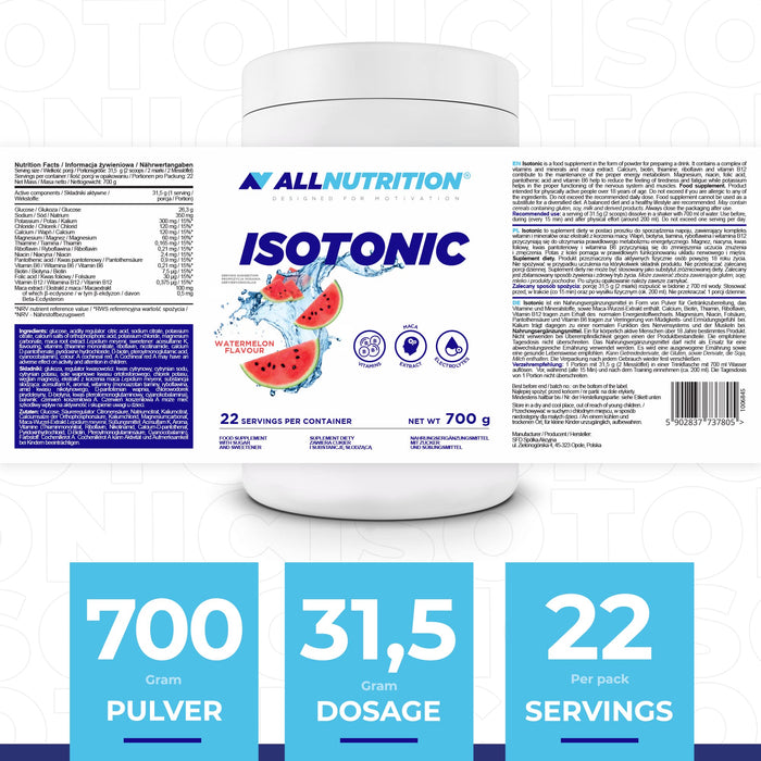 Allnutrition Isotonic, Watermelon - 700 grams - Vitamins & Minerals at MySupplementShop by Allnutrition